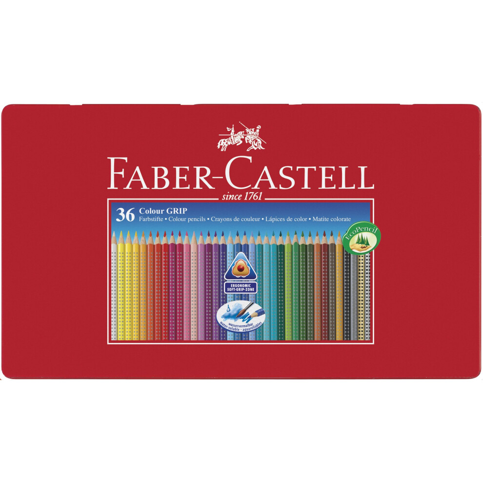 Faber-Castell Tin of 36 Colour GRIP 2001 pencils