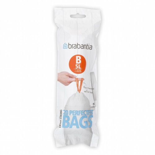Brabantia Brabantia Bin Liners, Size B, 5 L - 20 Bags 2