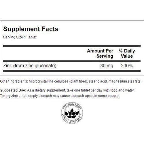 Swanson Zinc Gluconate, 30mg, 250 Tablets 1