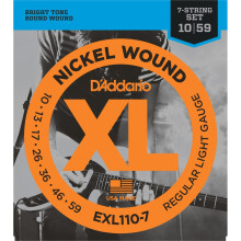 D'Addario EXL110-7 XL Nickel Wound Regular Light (.010-.059) 7-String Electric Guitar Strings