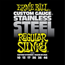 Ernie Ball Stainless Steel Regular Slinky Set, .010 - .046