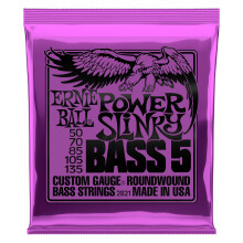 Ernie Ball 5-String Power Slinky Nickel Wound Bass Set, .050 - .135