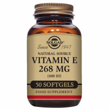 Solgar, Natürlich gewonnenes Vitamin E, 268 mg (400 IE), 50 Softgels
