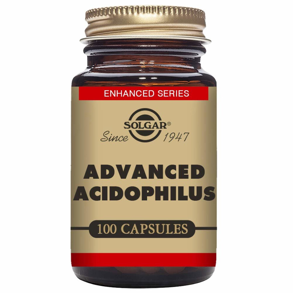 Solgar Advanced Acidophilus Vegetable Capsules - Pack of 100