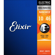 Elixir Electric Guitar Sets Ultra-Thin Nanoweb Coating - Light (0.010 - 0.046)