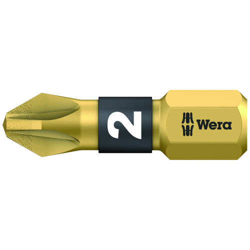 Wera Wera Insert Bit - Carded Pack of 2 Pozidriv Tip Pz 2 25mm