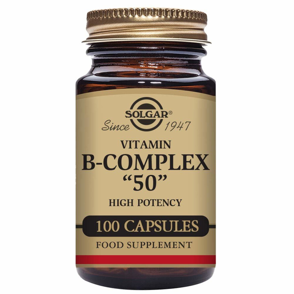 Solgar Formula Vitamin B-Complex "50" Vegetable Capsules - Pack of 100
