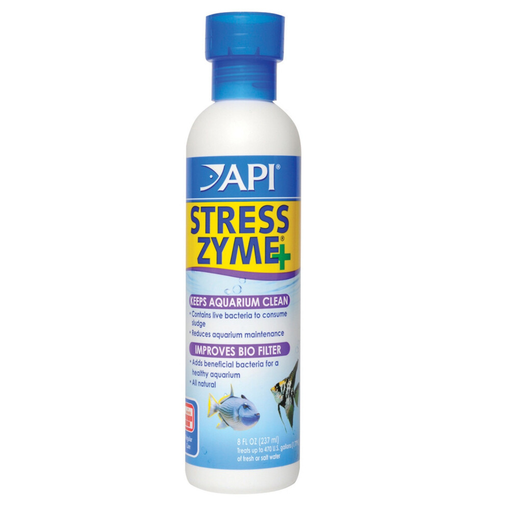 API Stress Zyme Freshwater and Saltwater Aquarium Cleaning Solution, 237 ml