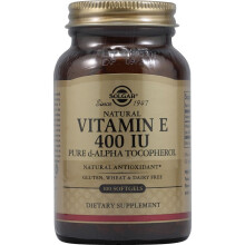 Solgar, Vitamin E, Natürlichen Ursprungs, 268 mg (400 IE), 100 Weichkapseln