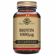 Solgar Vitamina B8 - Biotina 1000 microgramos 50 cápsulas vegetales