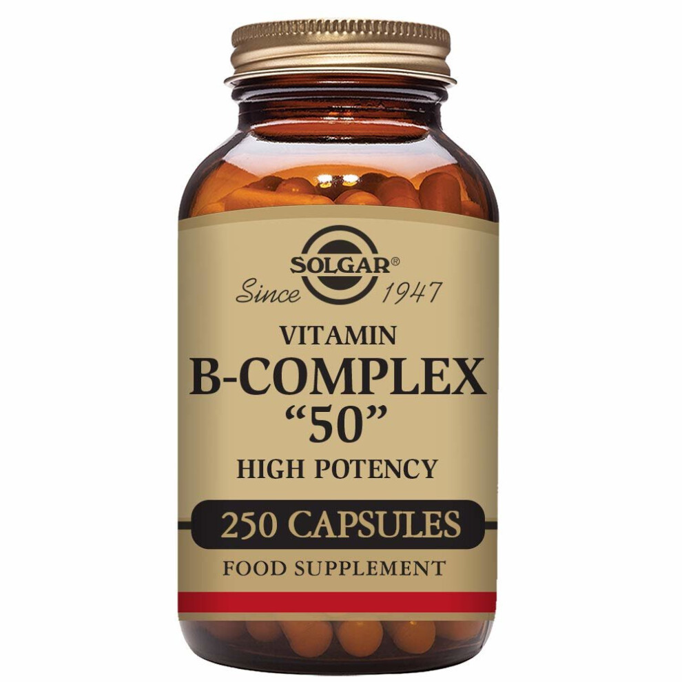 Solgar Vitamin B-Complex ''50'' Vegetable Capsules - Pack of 250