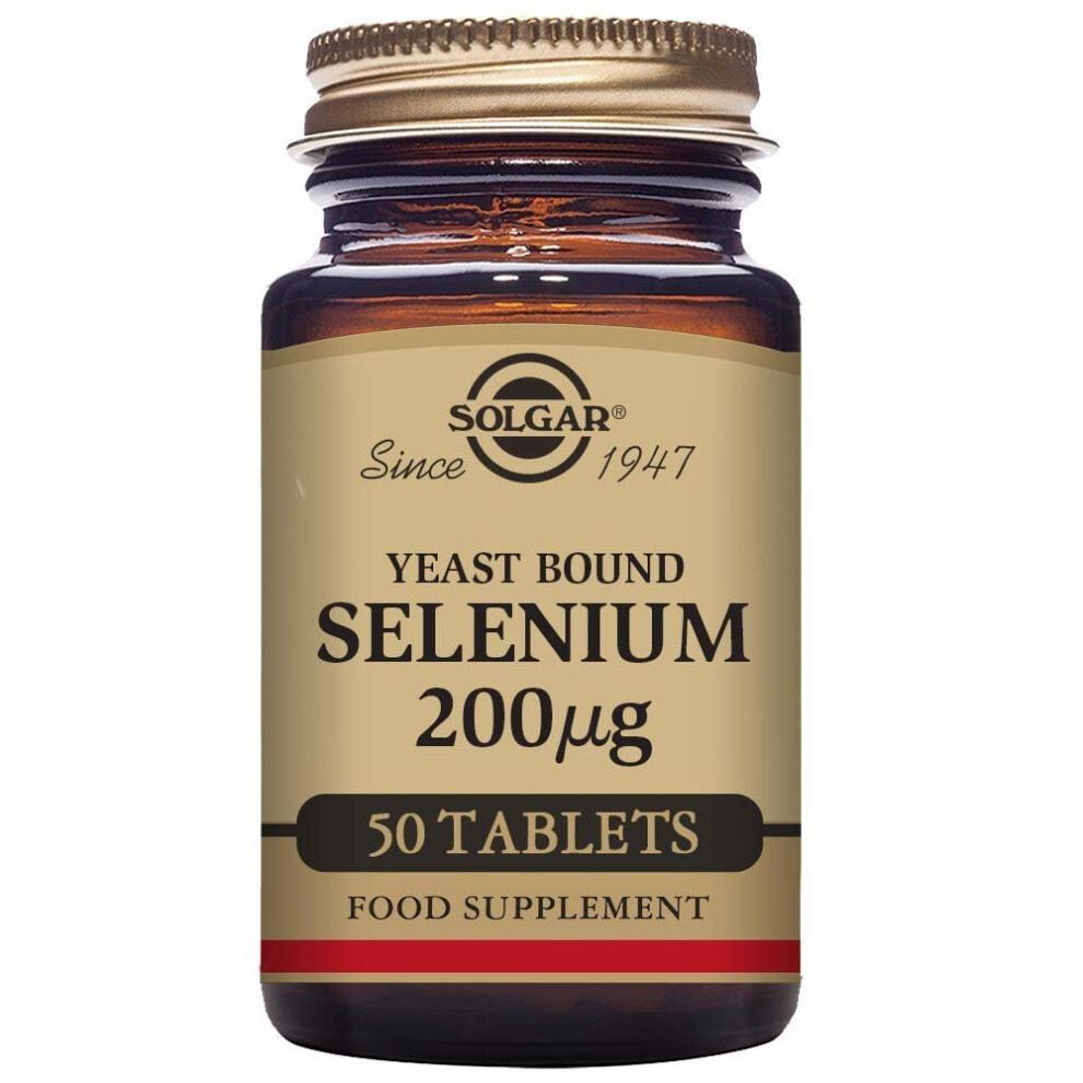 Solgar Yeast Bound Selenium 200 µg Tablets - Pack of 50