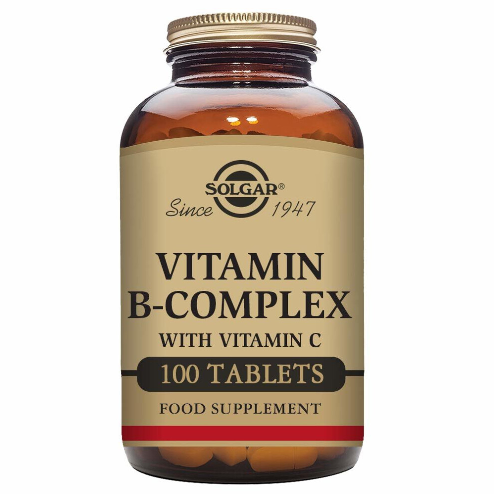 Solgar Vitamin B-Complex with Vitamin C Tablets - Pack of 100