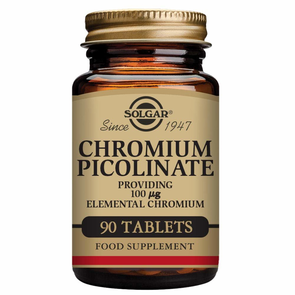 Solgar Chromium Picolinate 100 µg Tablets - Pack of 90