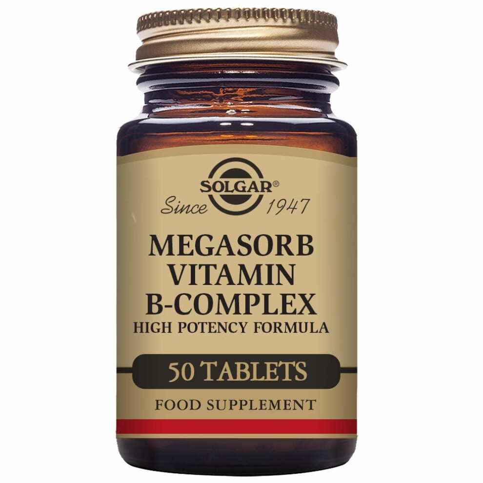 Solgar Megasorb Vitamin B-Complex Tablets - Pack of 50