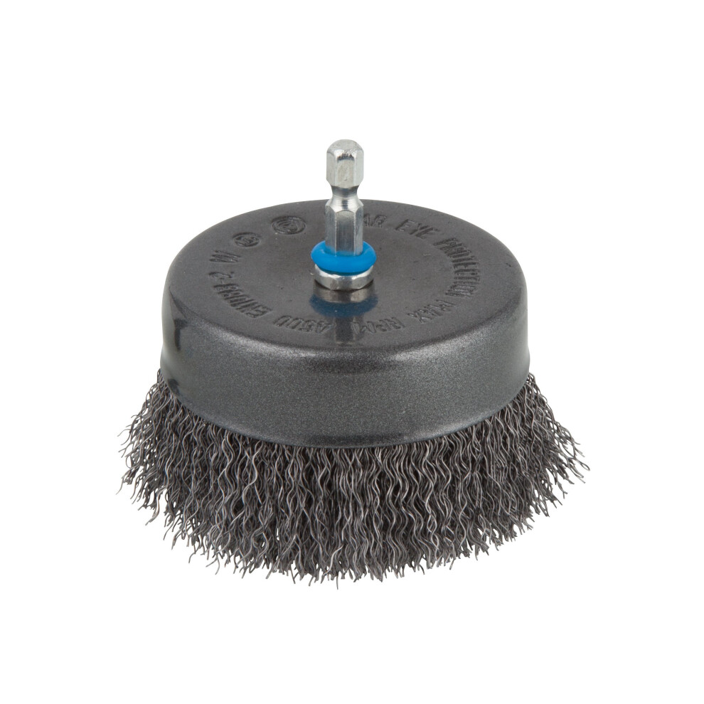 Wolfcraft Wire Cup Brush Ã 80 Mm, Hexagon Shank 1/4" (6.35 Mm), 2109000 4006885210905