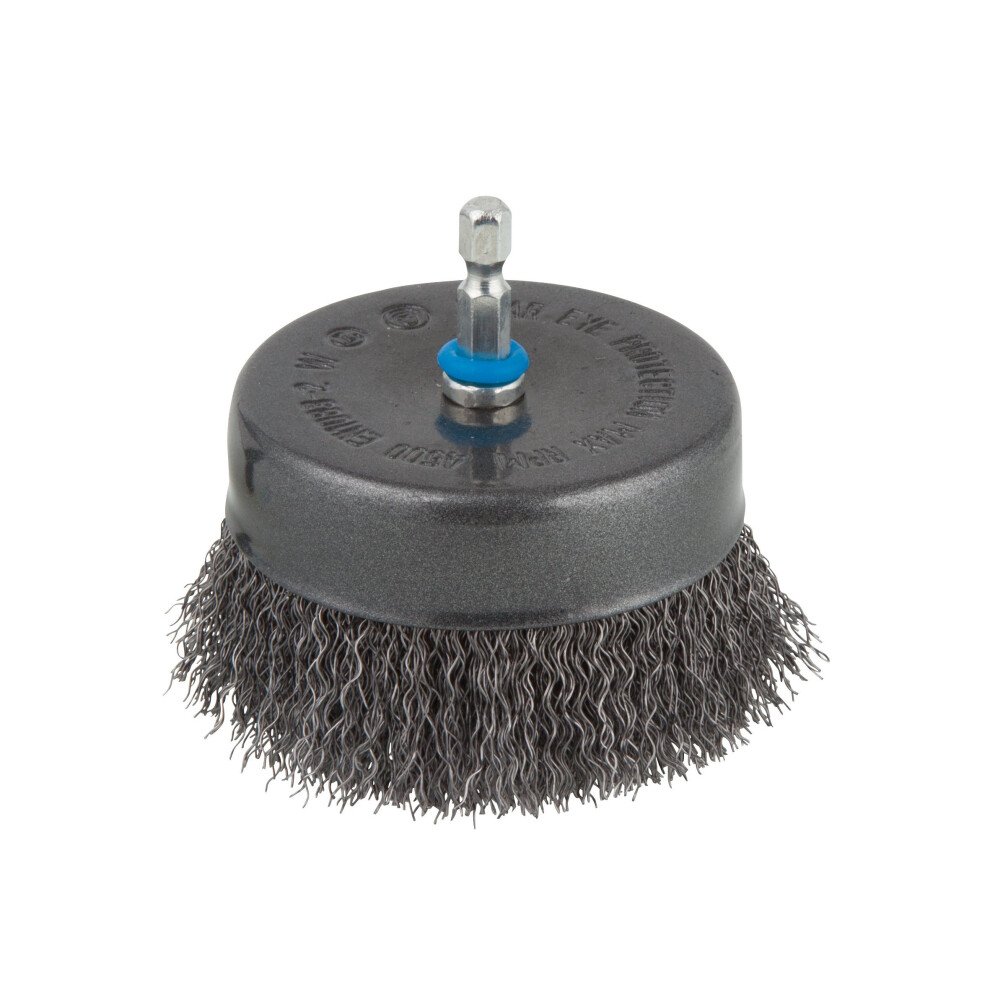 wolfcraft wire cup brush Ã 80 mm, hexagon shank 1/4" (6.35 mm), 2109000