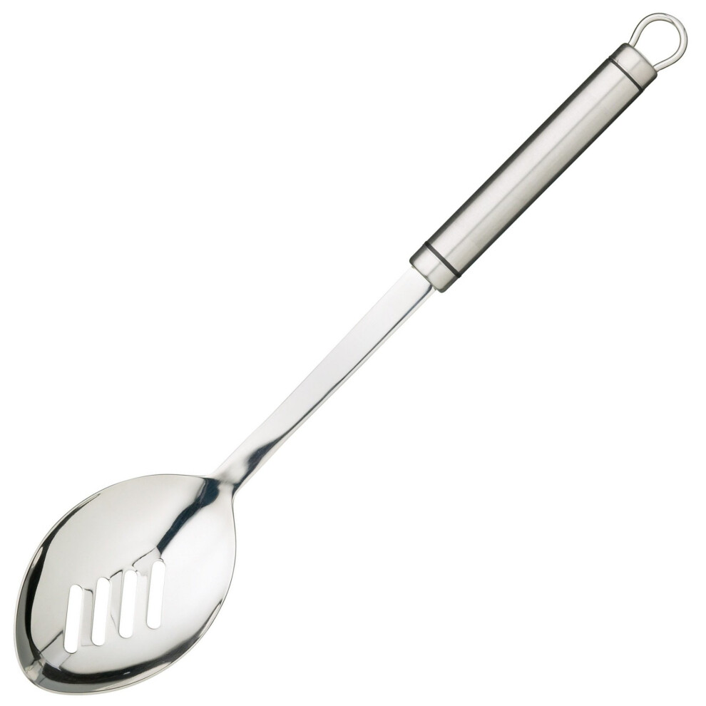 KitchenCraft Oval Handled Professional Stainless Steel Slotted Spoon