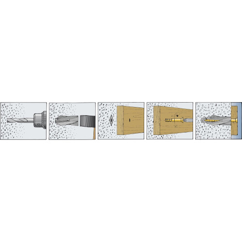 FISCHER - Anclaje para hormigón celular GB 8 - Caja de 25 2