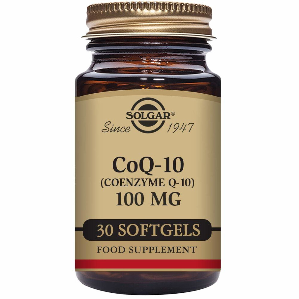 Solgar CoQ-10 (Coenzyme Q-10) 100 mg Softgels - Pack of 30