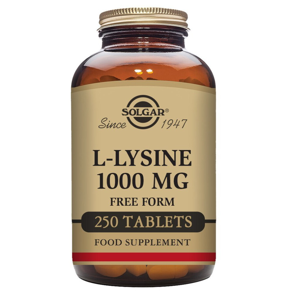 Solgar L-Lysine 1000 mg Tablets - Pack of 250