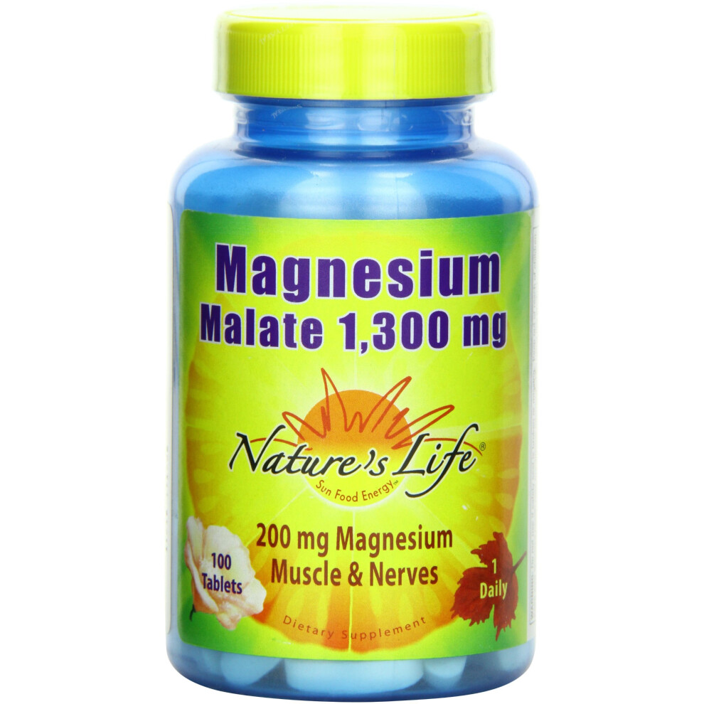 Nature's Life, Magnesium Malate, 1300 mg, 100 Tablets