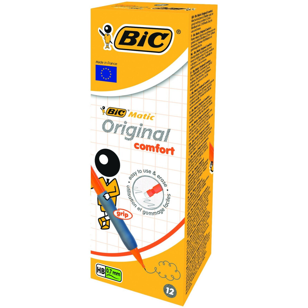 BIC Matic Original Comfort 0.7mm Mechanical Pencils, Box of 12