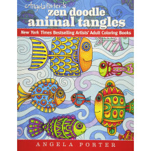 Angela Porter's Zen Doodle Animal Tangles: New York Times Bestselling Artists' Adult Coloring Books