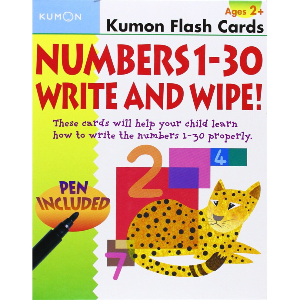 Isdp Numbers 1-30 Write & Wipe Flash Cards (Kumon Flash Cards) Size 1