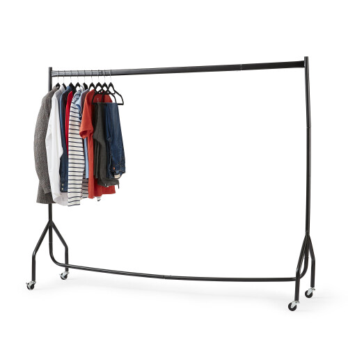 Direct Online Houseware Extra Heavy Duty 6ft Long x 5ft Tall Clothes Rail In Black 1