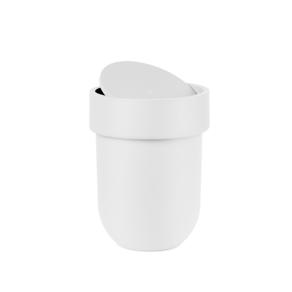 Umbra Touch Waste Bin with Lid, White