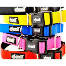 Dexil Elite Range Luxury Neoprene Padded Extra Strong Adjustable Large-XXL Pet Dog Collar (Flash Red, Large-XL 38-64cm x 30mm)