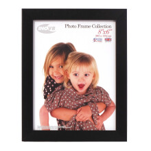 Inov8 British Made Traditional Picture/Photo Frame, Satin Black, 8x6 inch, 1PK