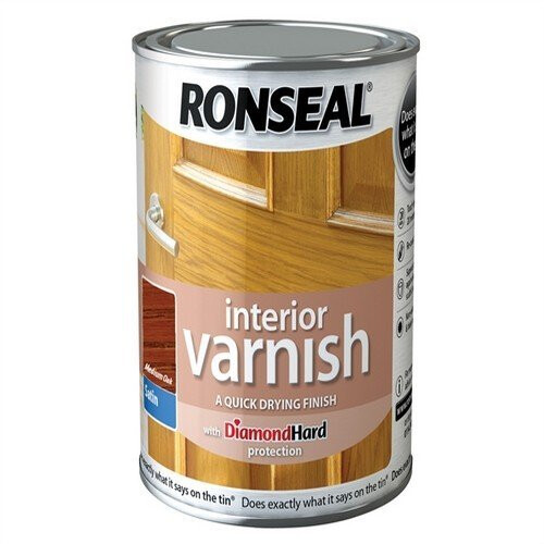 Ronseal Ronseal 750ml Quick Dry Satin Interior Varnish - Medium Oak