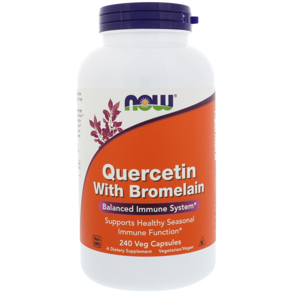 Now Foods Quercetin With Bromelain, 240 Veggie Caps - Uk Seller