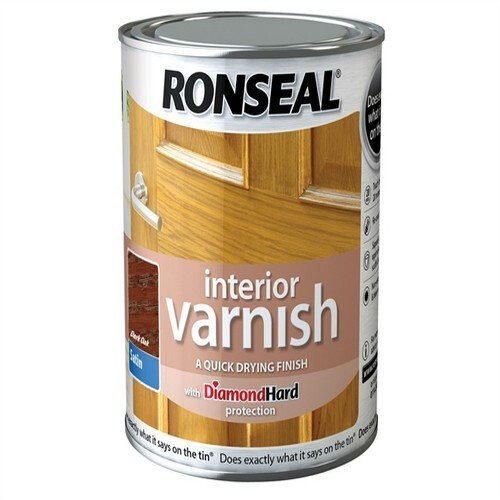 Ronseal Ronseal RSLIVSDO250 250ml Γρήγορα στεγνό σατινέ βερνίκι εσωτερικών χώρων - Σκούρα δρυς