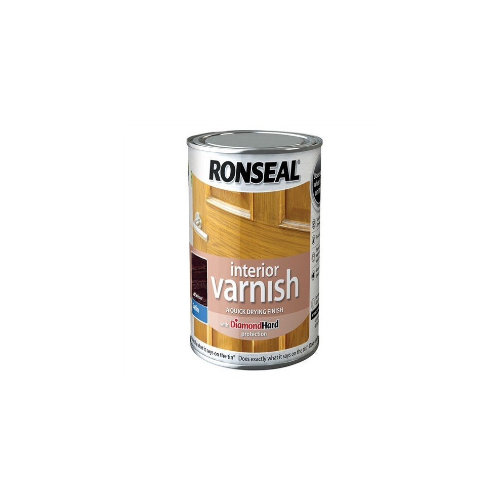 Ronseal 750ml Quick Dry Satin Interior Varnish - Walnut