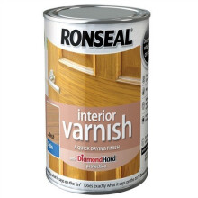 Ronseal RSLIVSBI250 250ml Quick Dry Satin Interior Varnish - Birch