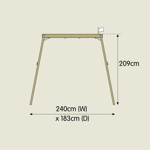 Wooden Swing Frame (Forest Double) 2