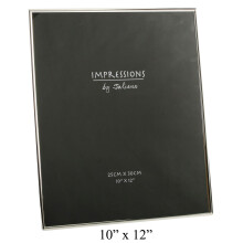 Silverplated 10x25cm Silver Modern Thin Edge Photo Picture Frame 10"x12"