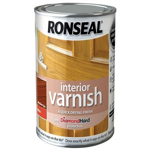 Ronseal Ronseal 750ml Sneldrogende Glanzende Interieurvernis - Medium Eik