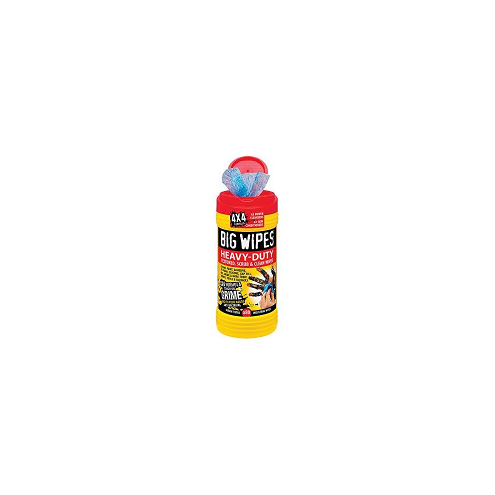 Big Wipes BGW2420 4x4 Heavy-Duty Cleaning Wipes - Black (Pack of 80)