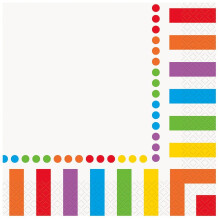 Unique Party 47132 - Rainbow Party Paper Napkins, Pack of 16