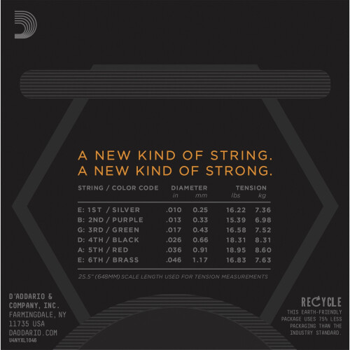 D'Addario NYXL1046 Regular Light 10-46 Electric Guitar Strings 2