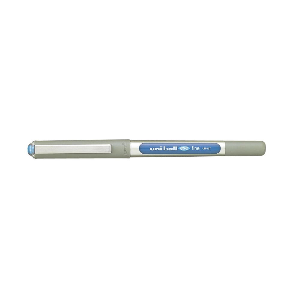 Uni-Ball EYE UB-157 Rollerball Pen LIGHT BLUE [Pack of 3] Medium 0.7mm Ball