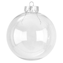 Clear Glass Style Shatterproof Baubles (20 pack - 80mm) top fill for crafts, gifts, wedding decorations