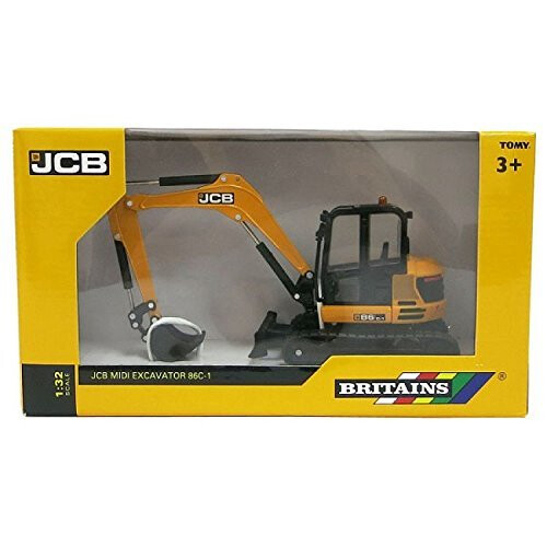Britains Britains 1:32 JCB Midi Excavator - Collectable Farm Vehicle Toy - Suitable From 3 years