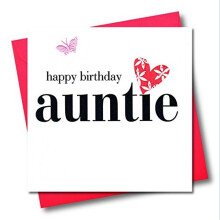 Claire Giles Hearts and Stars Happy Birthday Auntie Card
