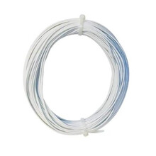 Bulk Hardware BH01469 2-Core Standard Figure 8 Solid Copper Thermostat Bell Wire Cable, Door Bell Intercom Phone Entry, 0.5mm White, 10 Metres (33...
