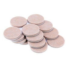 Bulk Hardware BH01175 Thick Self Adhesive Round Heavy Duty Felt Pads, 19 mm (3/4 inch) x 4 mm - Pack of 24